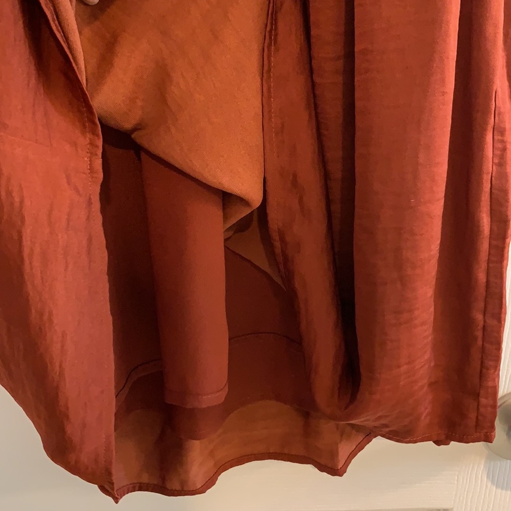 Rust Cold Shoulder Dress - Picture 5 of 7